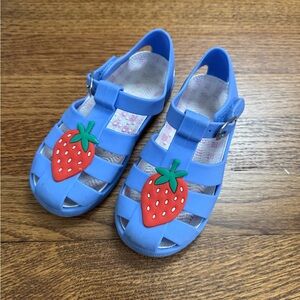 Mini Boden Vibrant Blue Sandals with Strawberry Charm